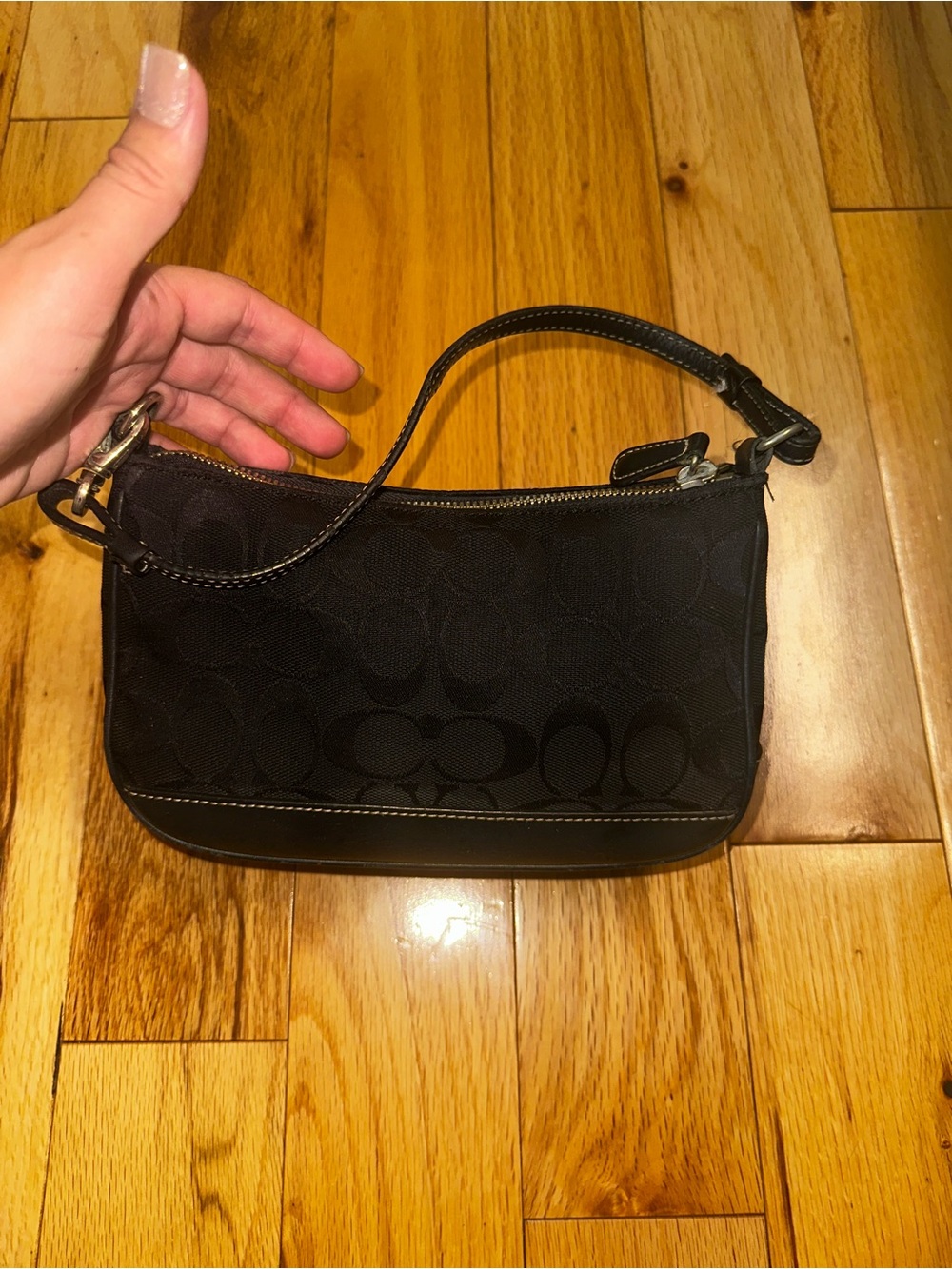 Coach Black Signature Mini Shoulder Bag